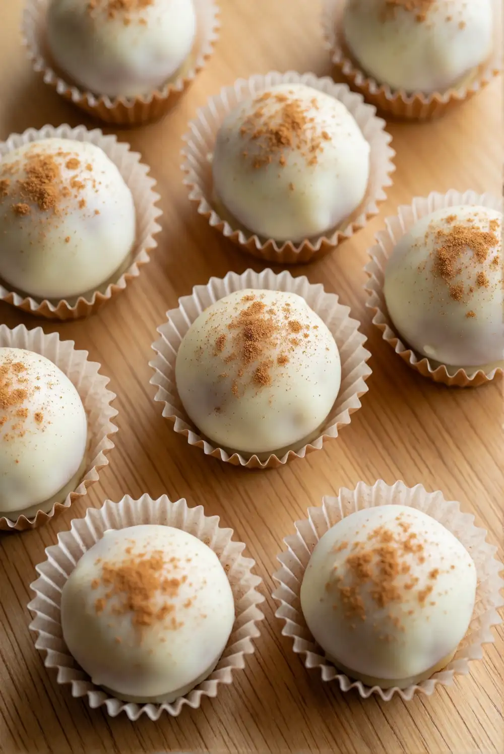 Pumpkin Spice Truffles with White Chocolate Coating