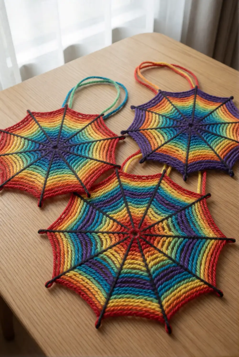 Rainbow Spiderweb Bags