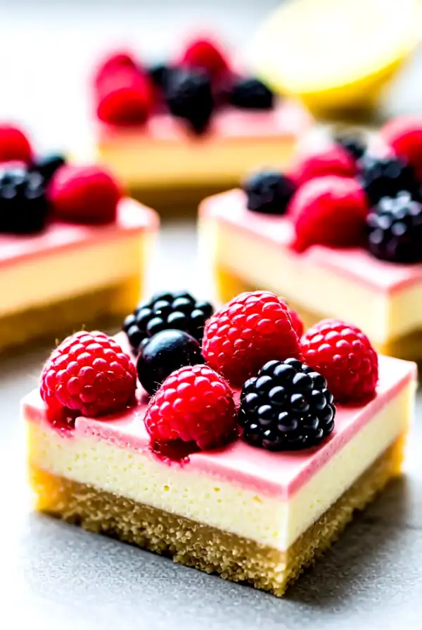 Raspberry Lemonade Bars with a Twist