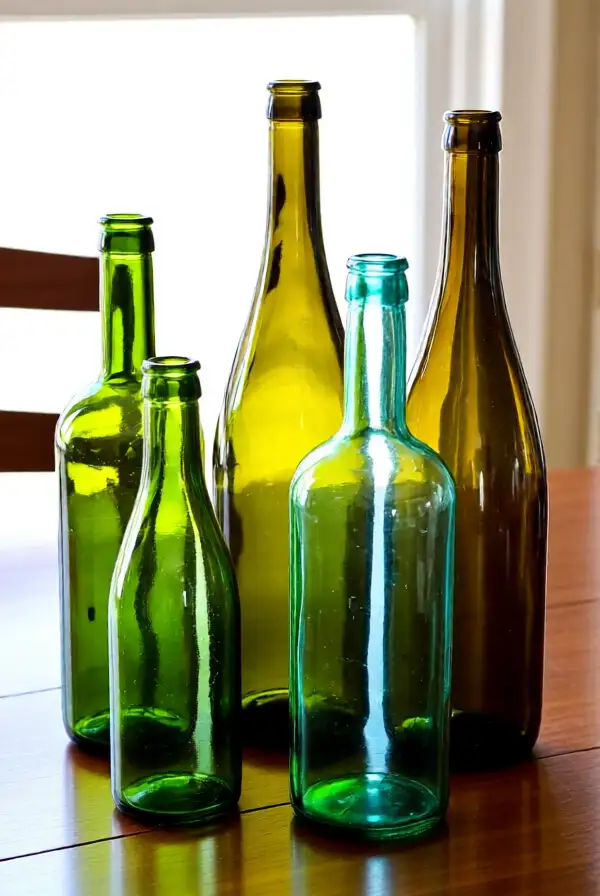 Repurposed Glass Bottles as Decor