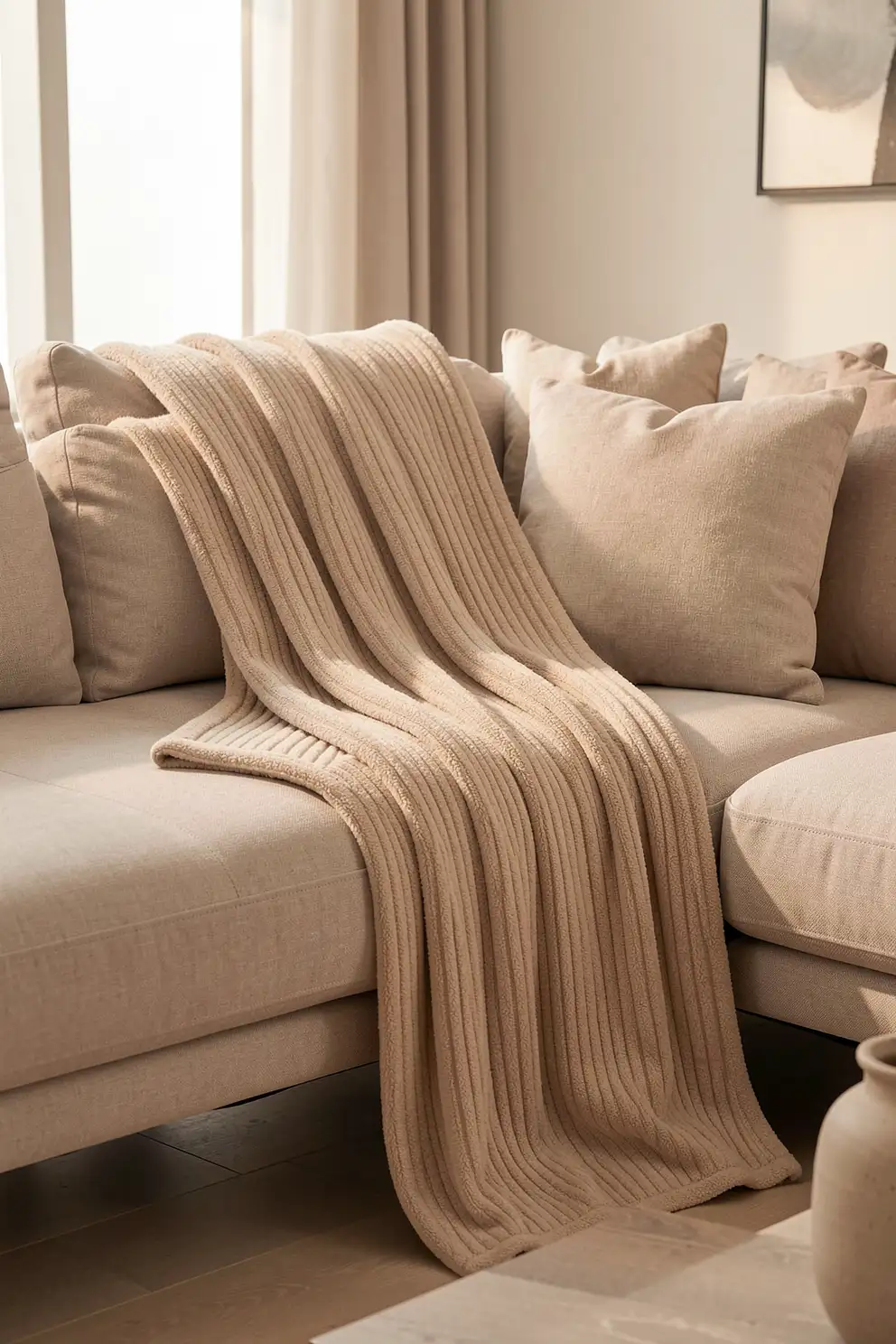Ribbed Fleece Throws With A Polished Finish