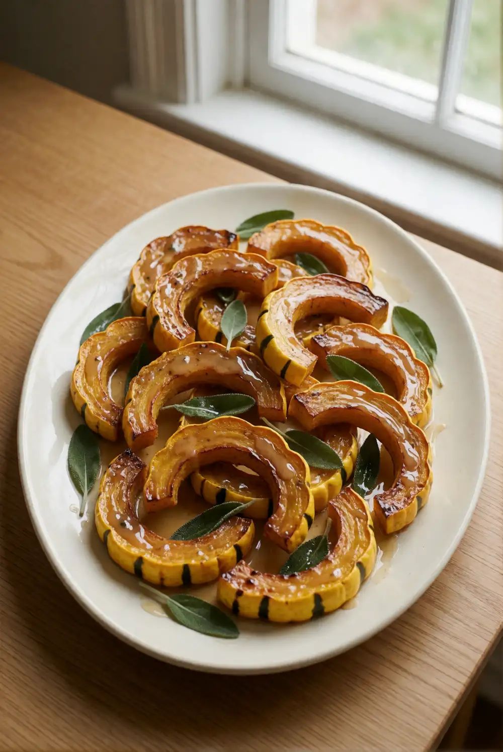Roasted Delicata Squash with Maple