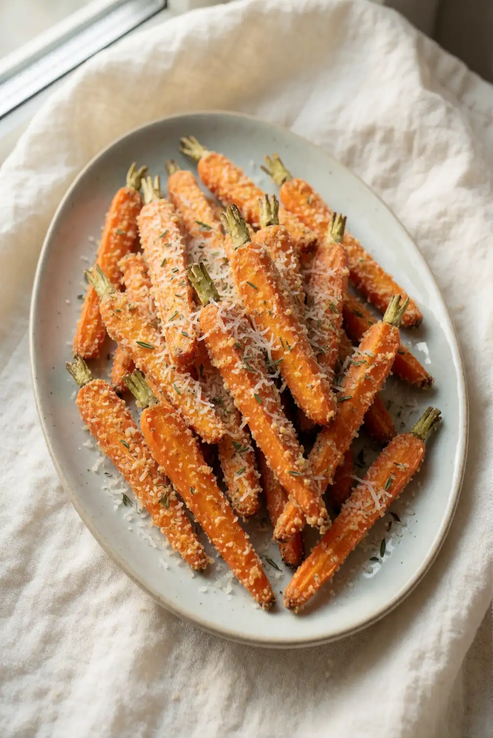 Roasted Garlic Parmesan Carrots