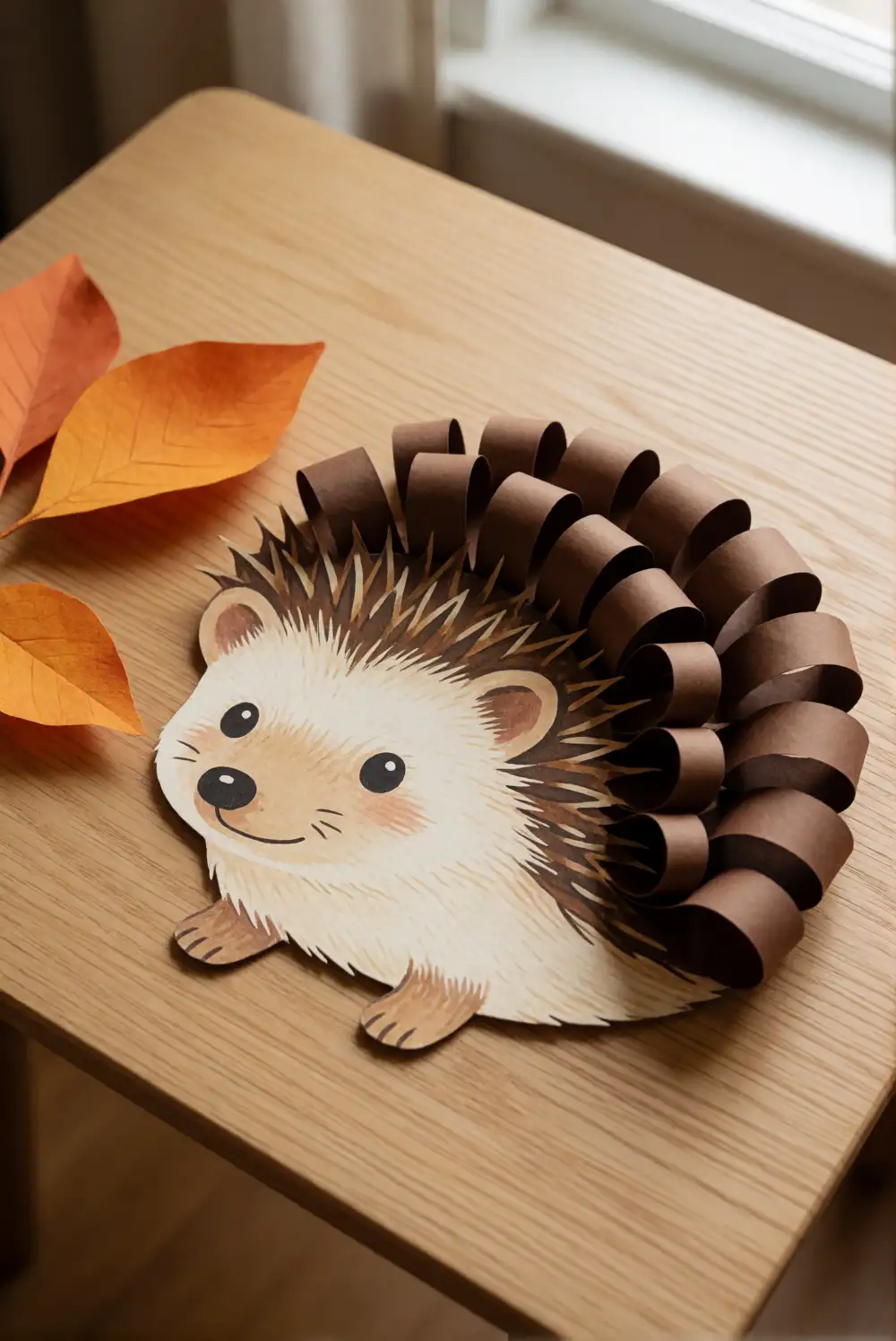 Rolled Paper Hedgehog Picture