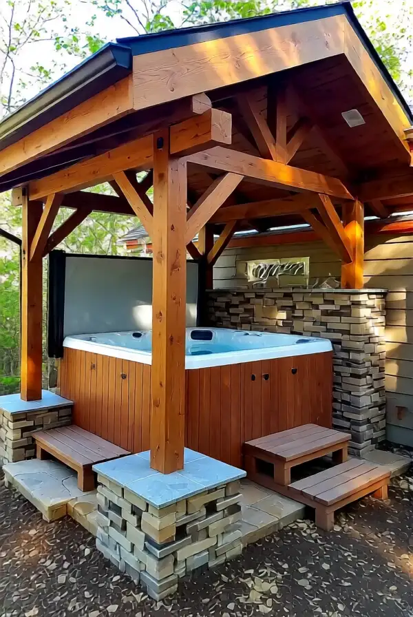 Rustic Outdoor Jacuzzi Retreats