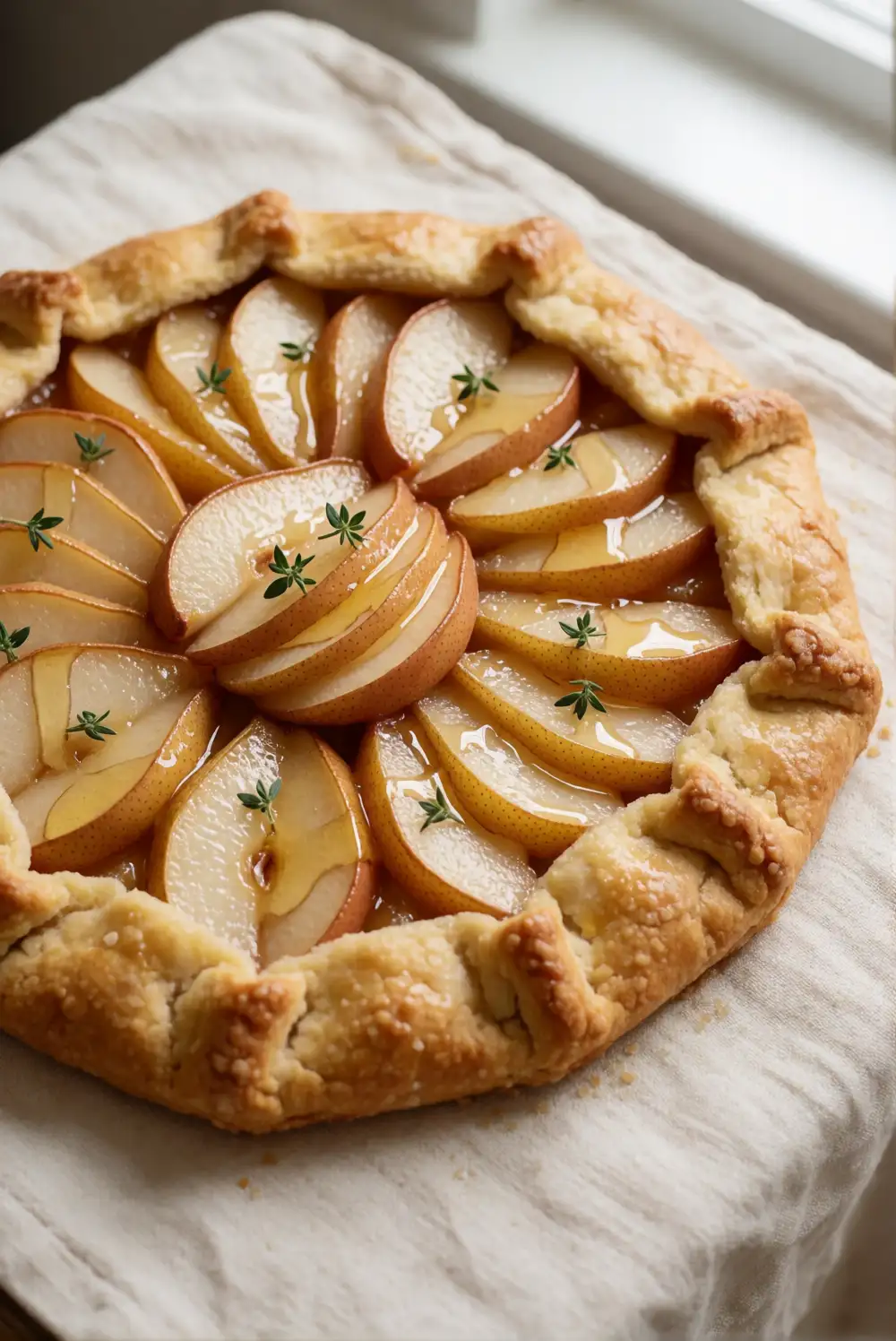 Rustic Pear Galette with Honey and Thyme