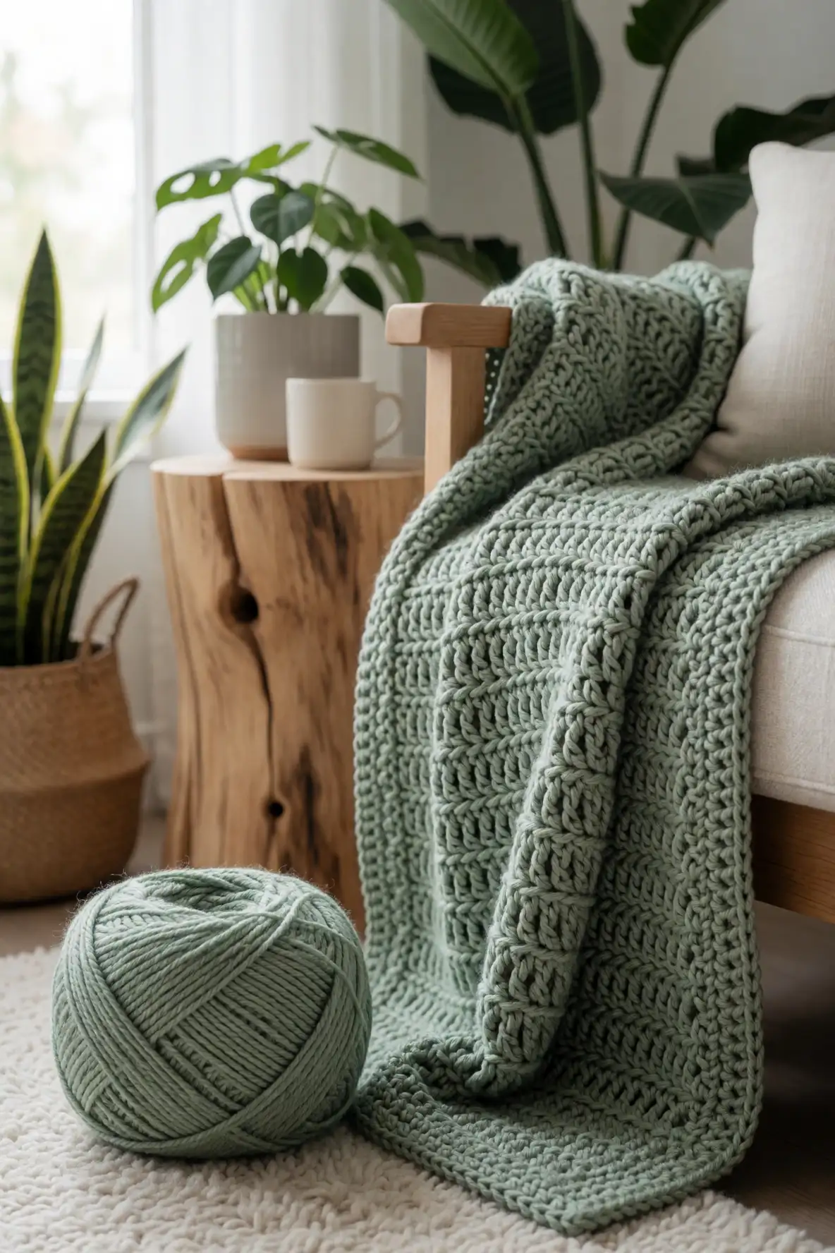 Sage Green for Calm Crochet Layers