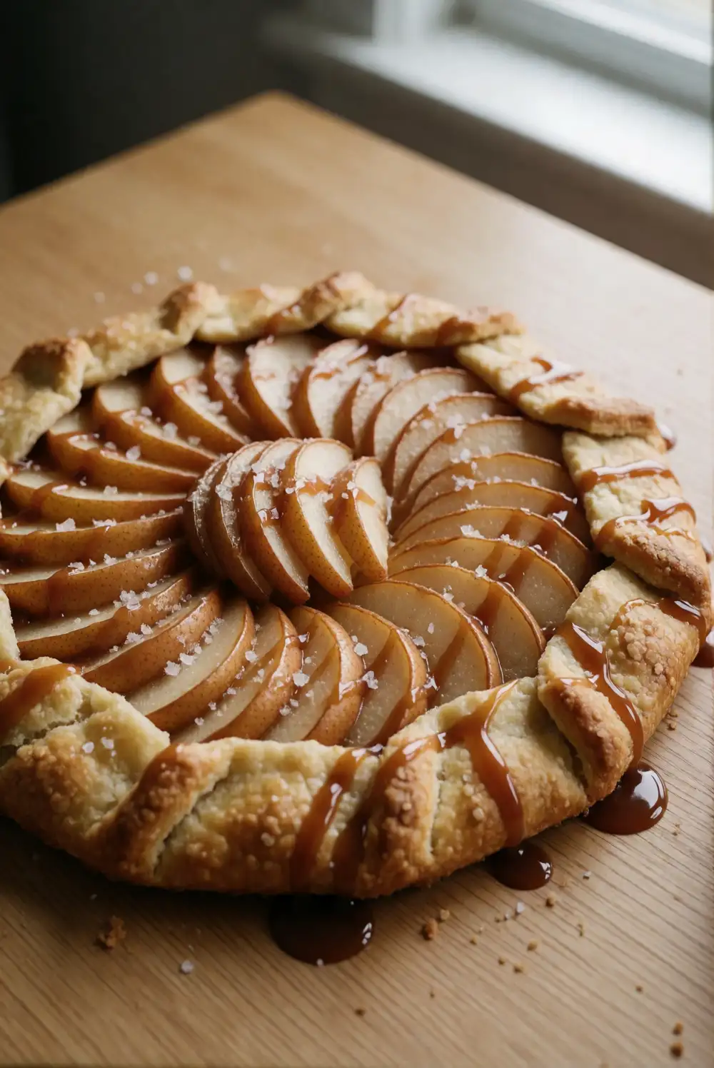 Salted Caramel Pear Galette