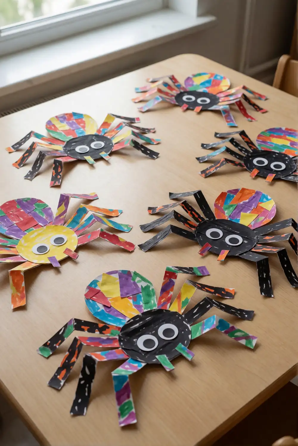 Scrap Paper Spider Collage