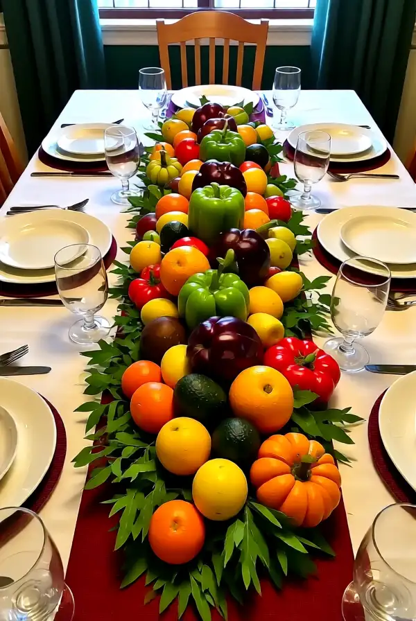 Seasonal Produce as Centerpieces