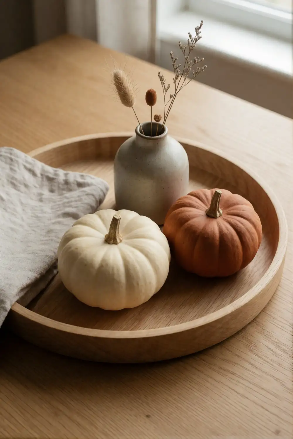 Set a Pumpkin Tray on the Coffee Table