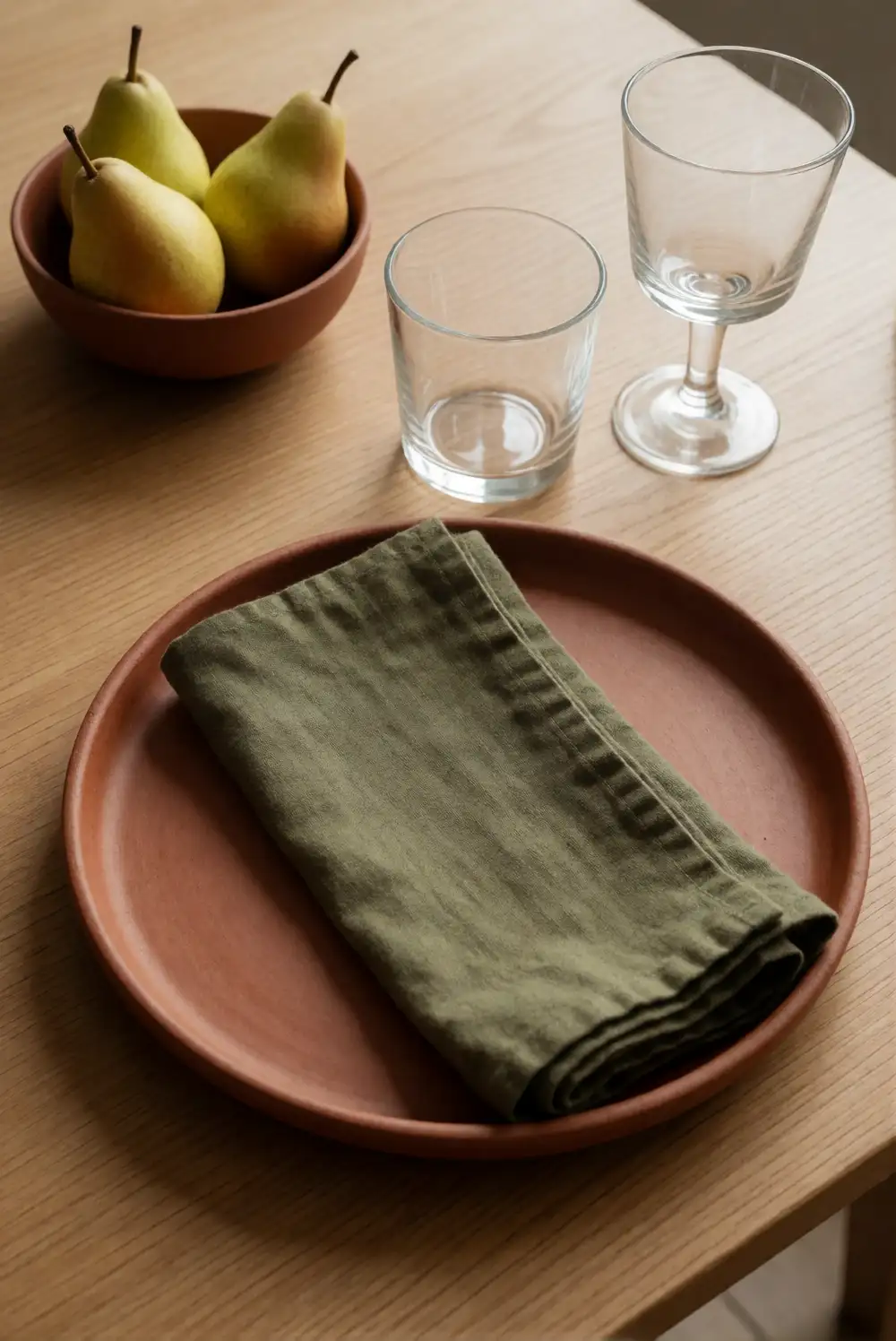 Set a Terracotta and Olive Autumn Table