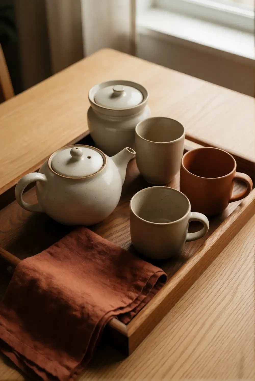 Set Up a Small Autumn Tea Station