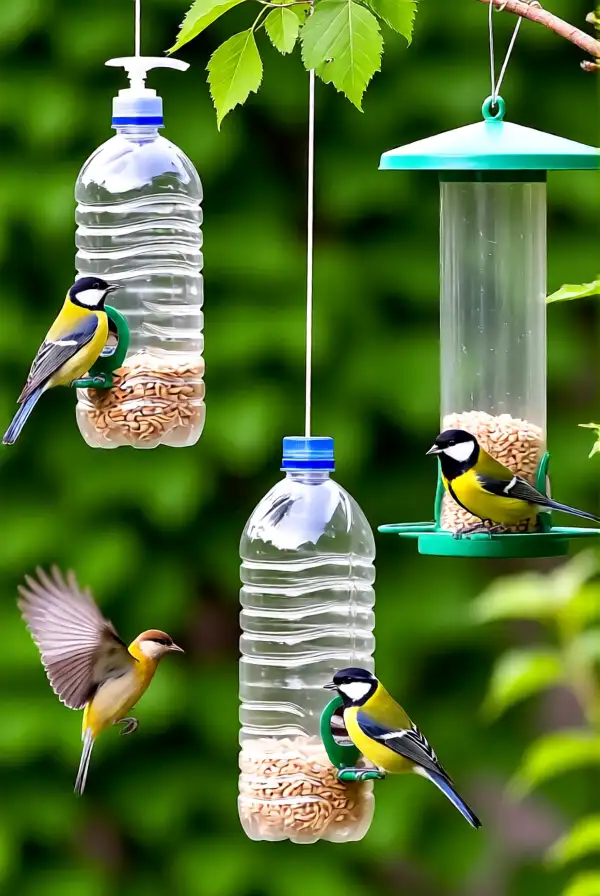 Shampoo Bottle Bird Feeders