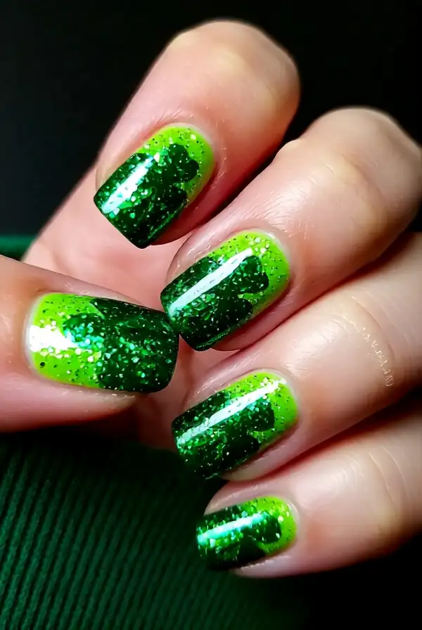 Shamrock Glitter Gradient