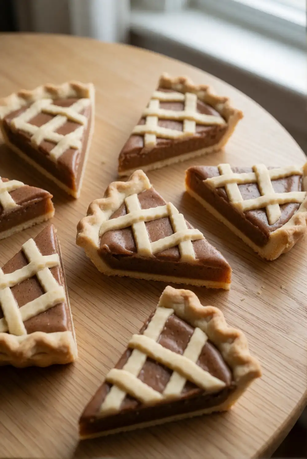 Shape Pie Slice Cookies with Lattice Icing