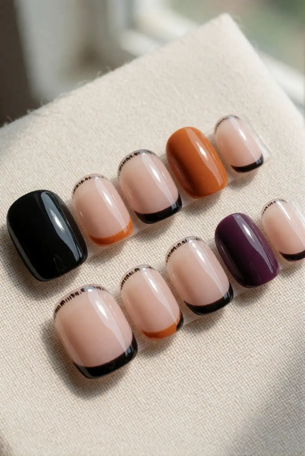 Sheer Black Micro French Tips