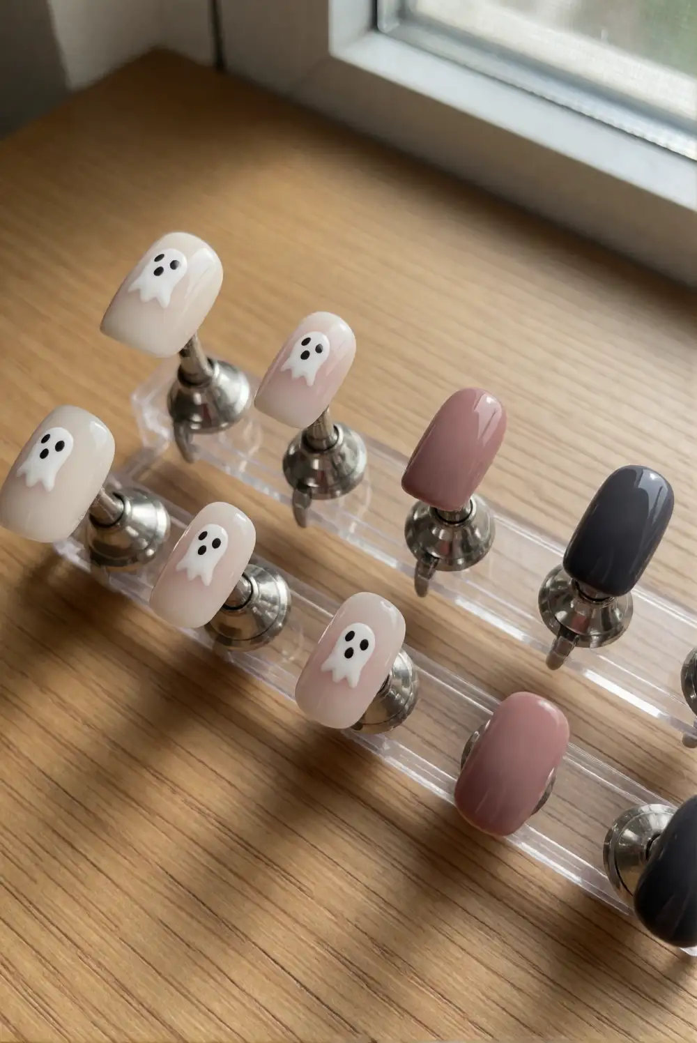 Sheer Ghost Nail Art