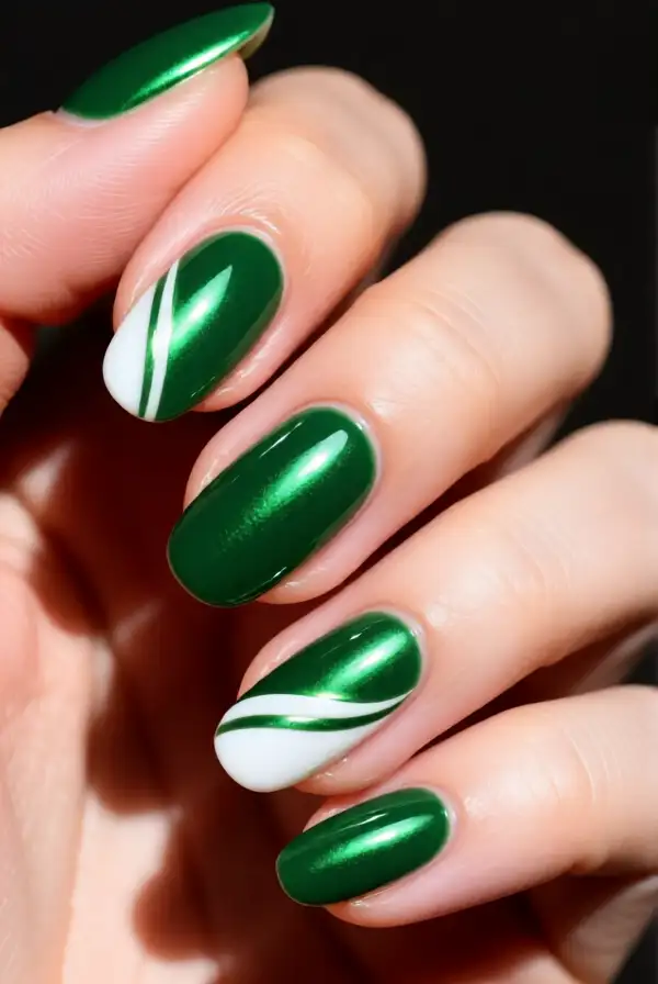 Shellac Green and White Combination