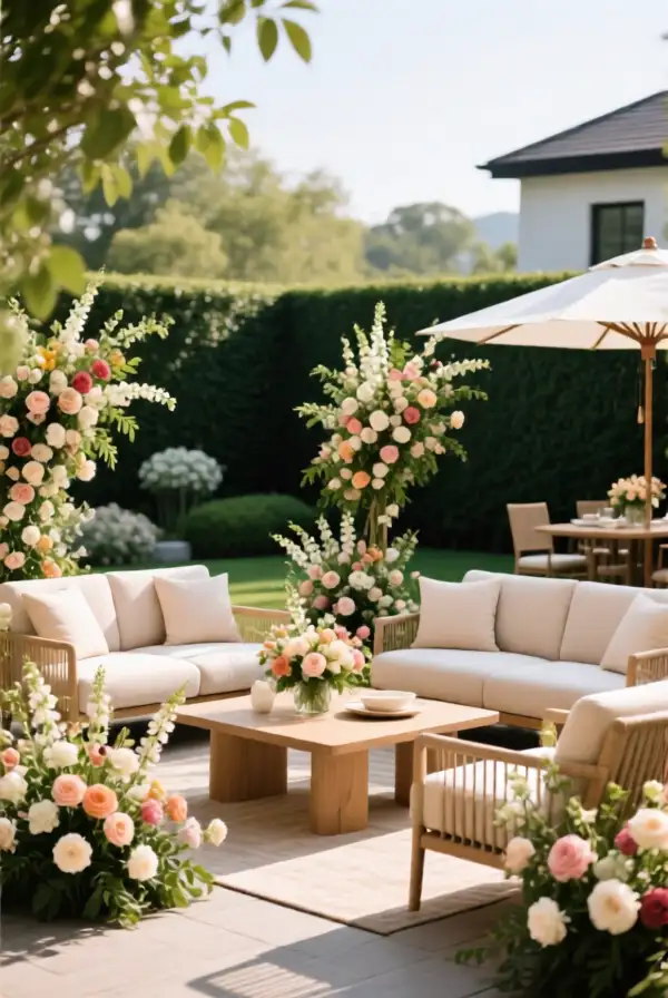 Showcasing Floral Elements Outdoors