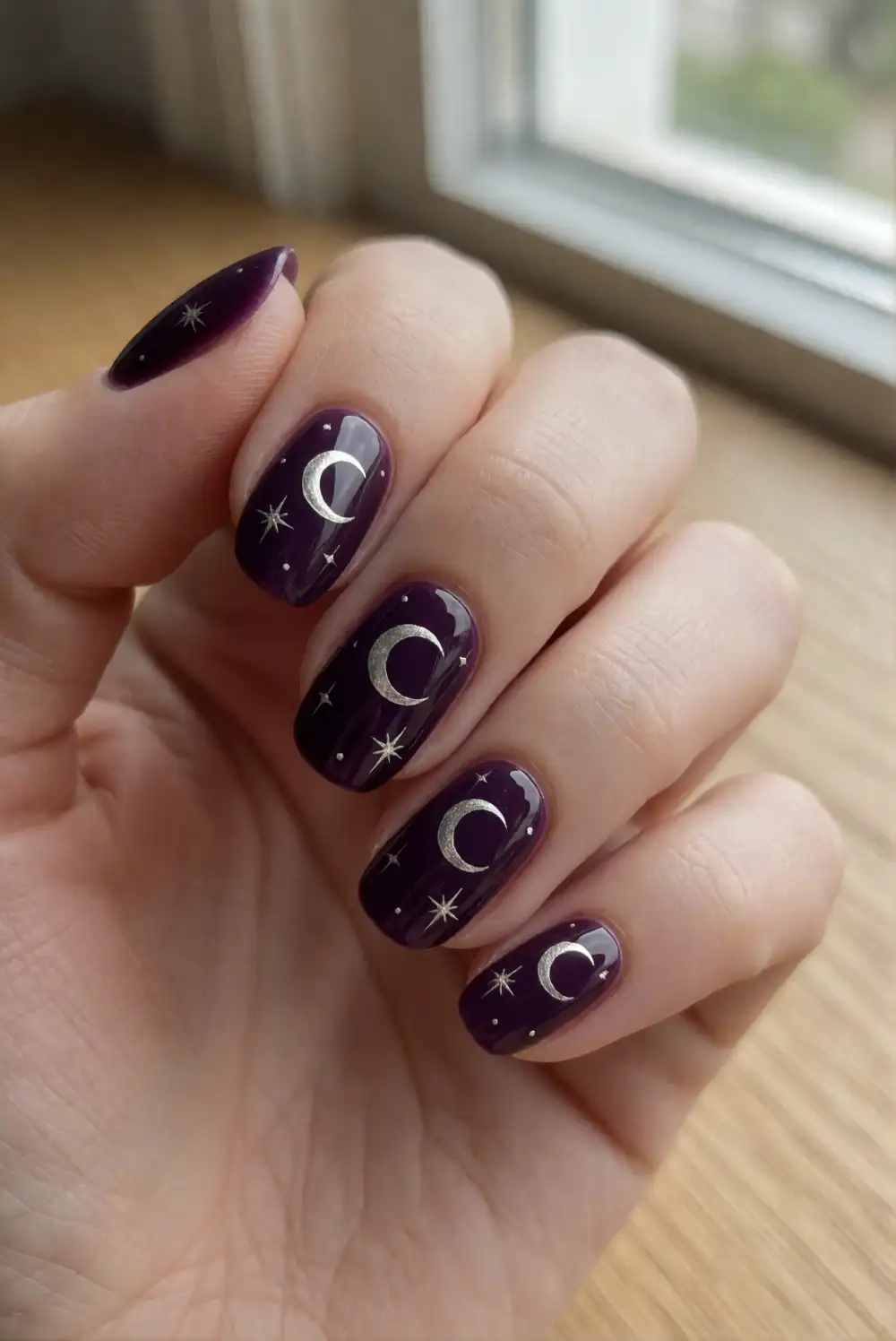 Silver Moon and Star Accents