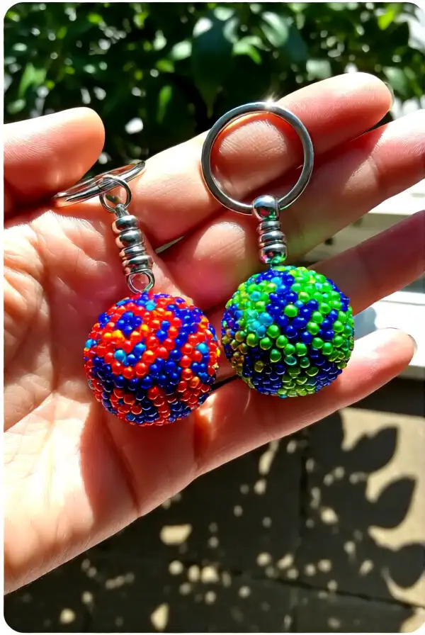 Simple Beaded Keychains