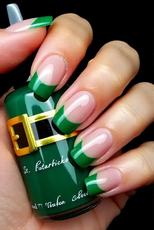 Simple Green French Tips