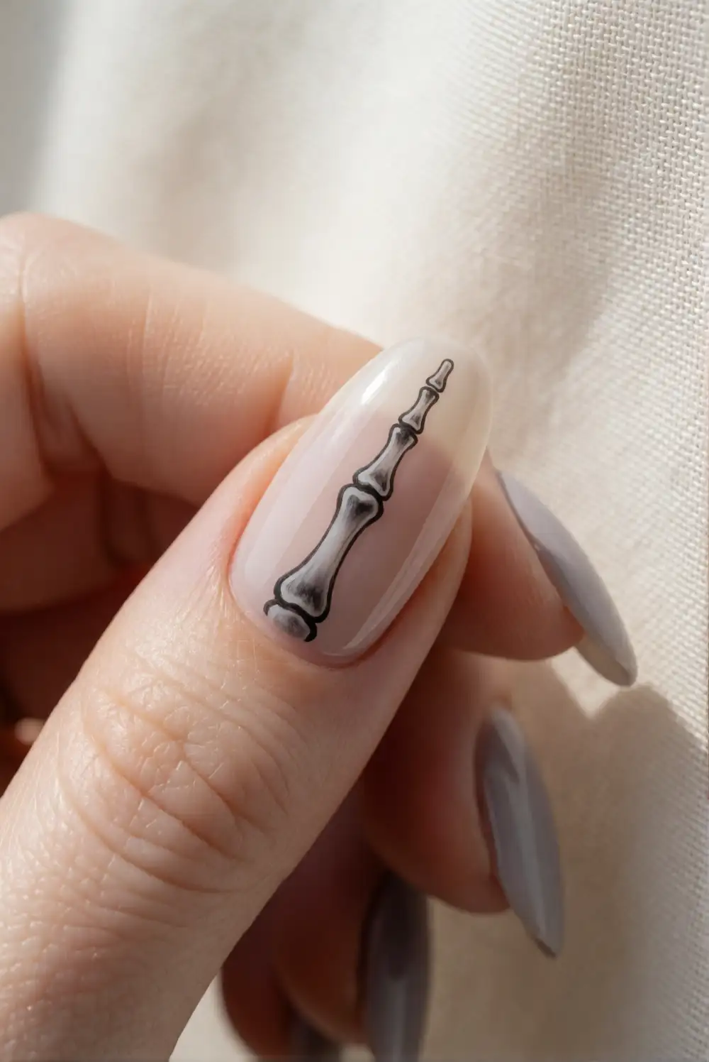 Skeleton Finger Detail Nails
