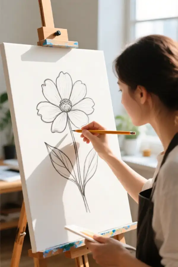 Sketching the Flower Outline