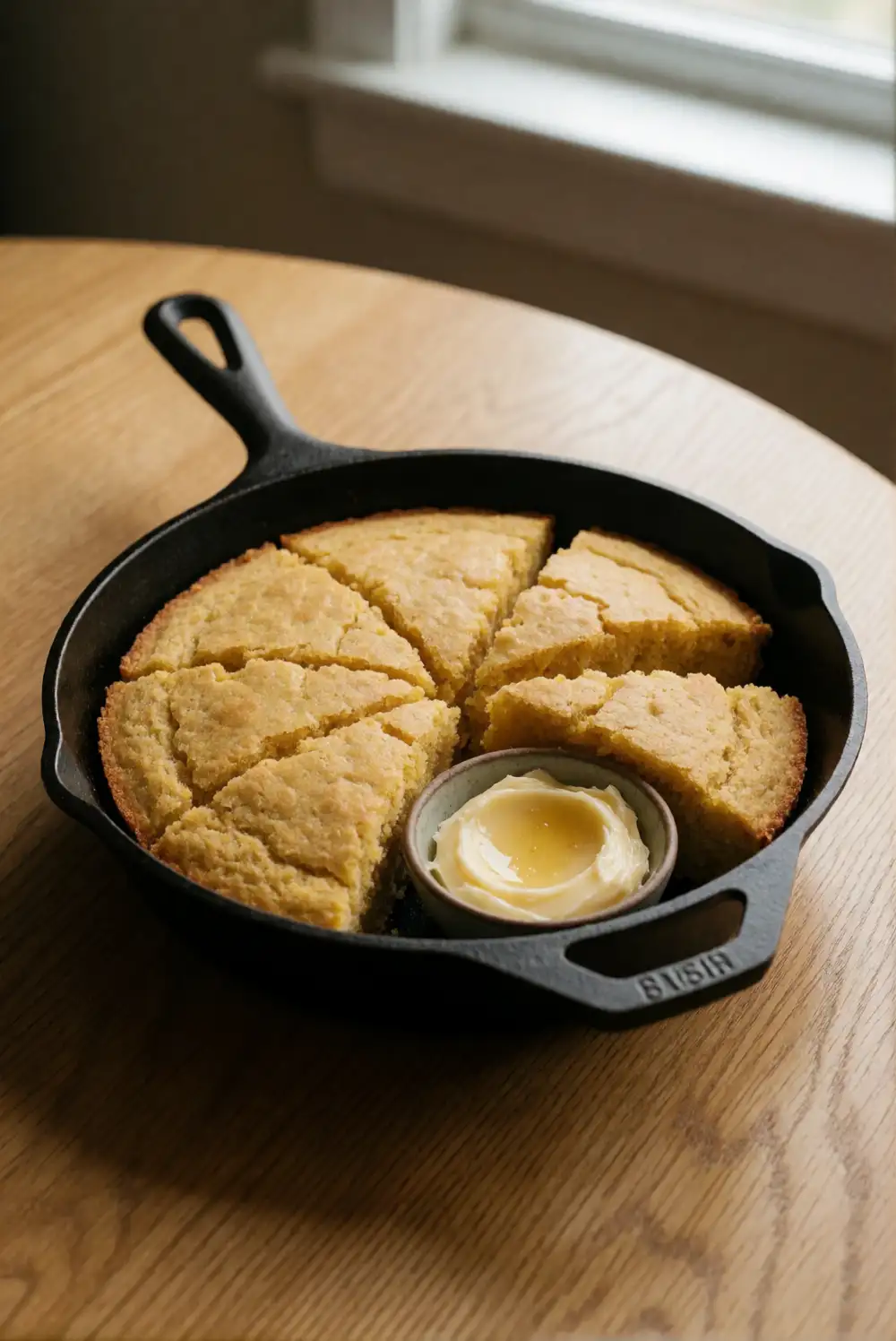 Skillet Cornbread with Honey Butter