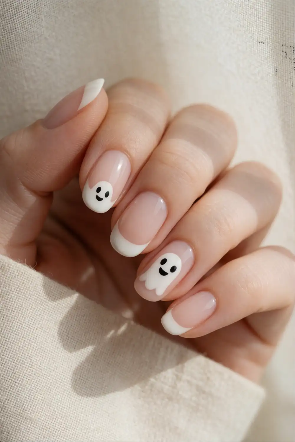 Smiling Ghost French Tips