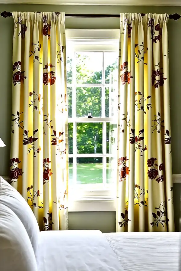 Soft Floral Curtains
