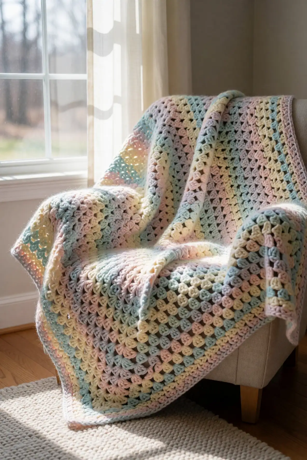 Soft Pastel Crochet Blankets