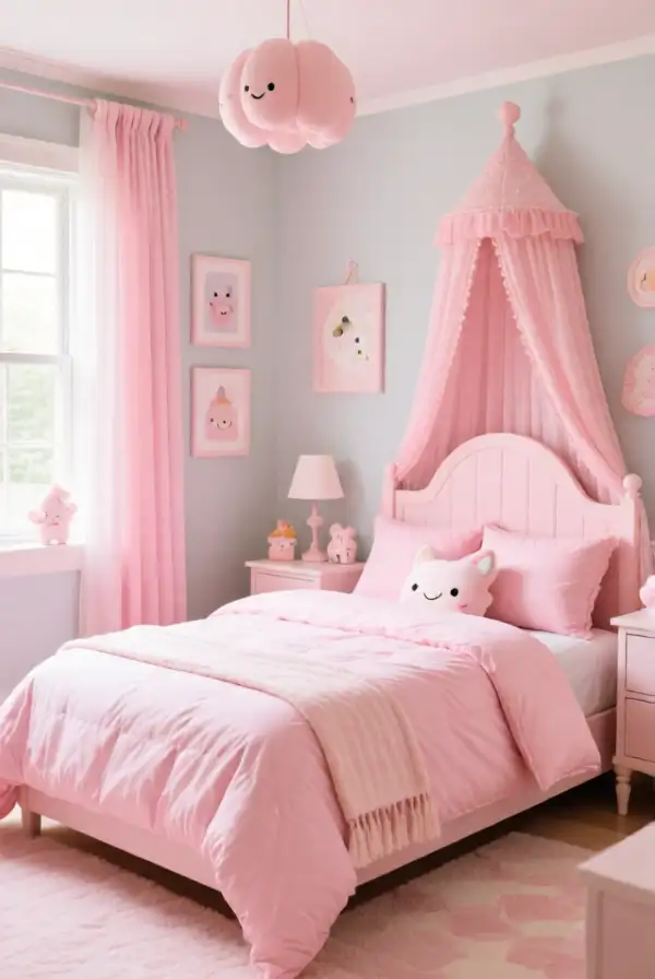 Soft Pink Decor in Children’s Rooms