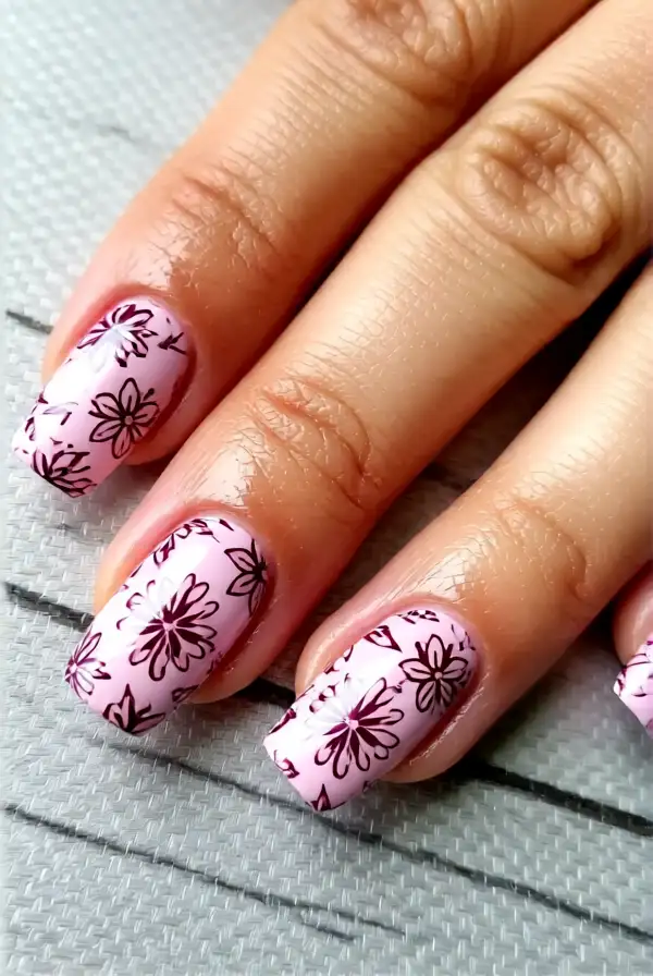 Soft Pink Floral Patterns