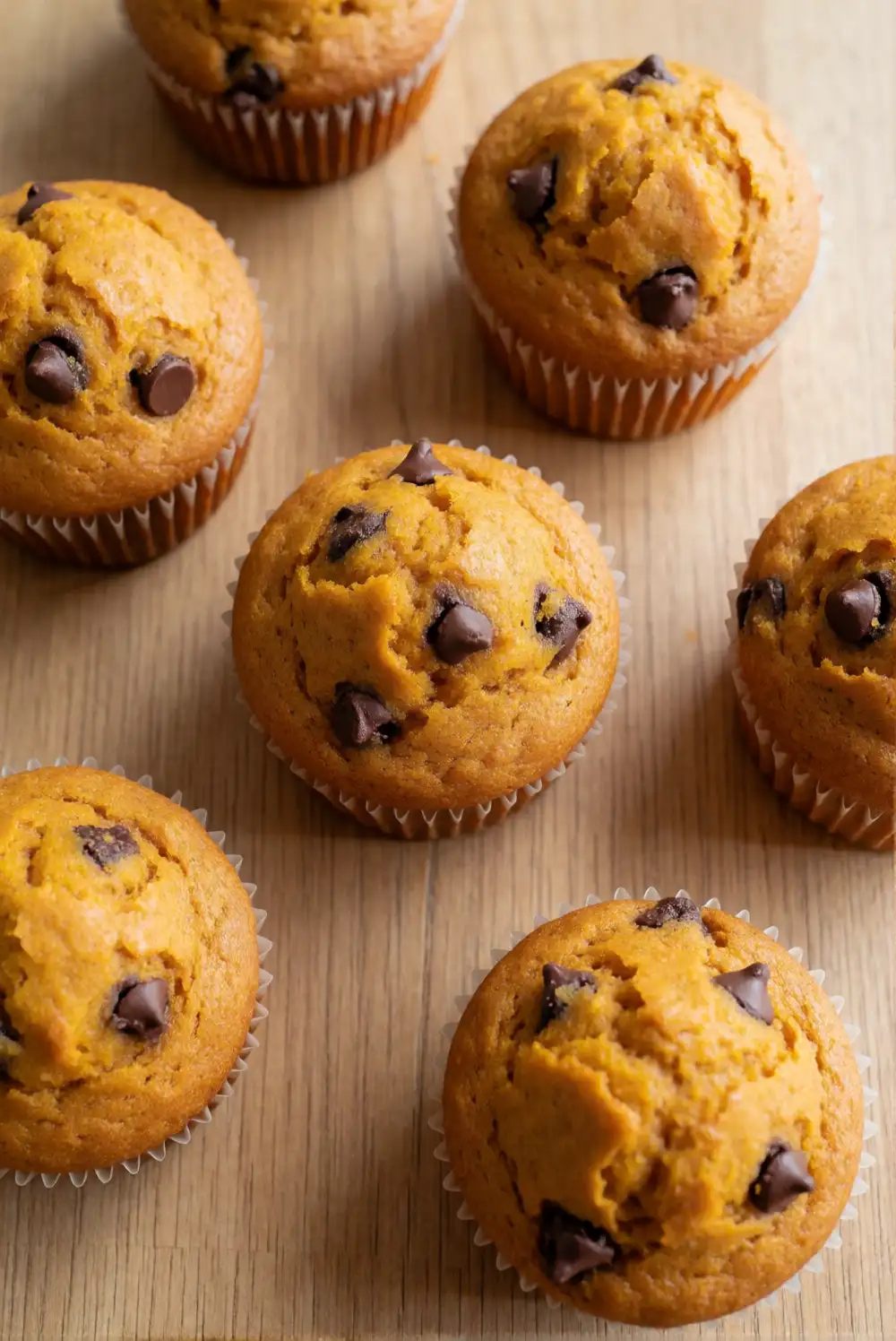 Soft Pumpkin Chocolate Chip Muffins