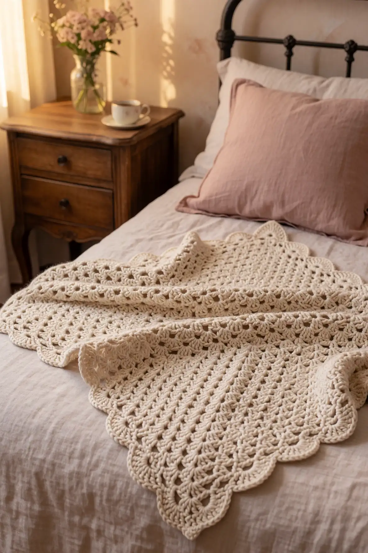 Soft Scalloped Edges for Romantic Warmth