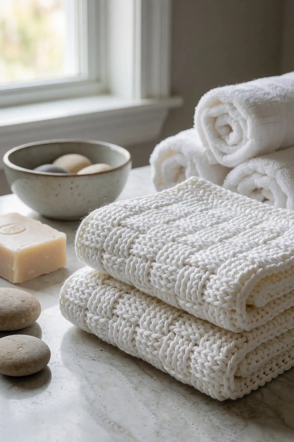 Spa Inspired Washcloths With Gentle Structure