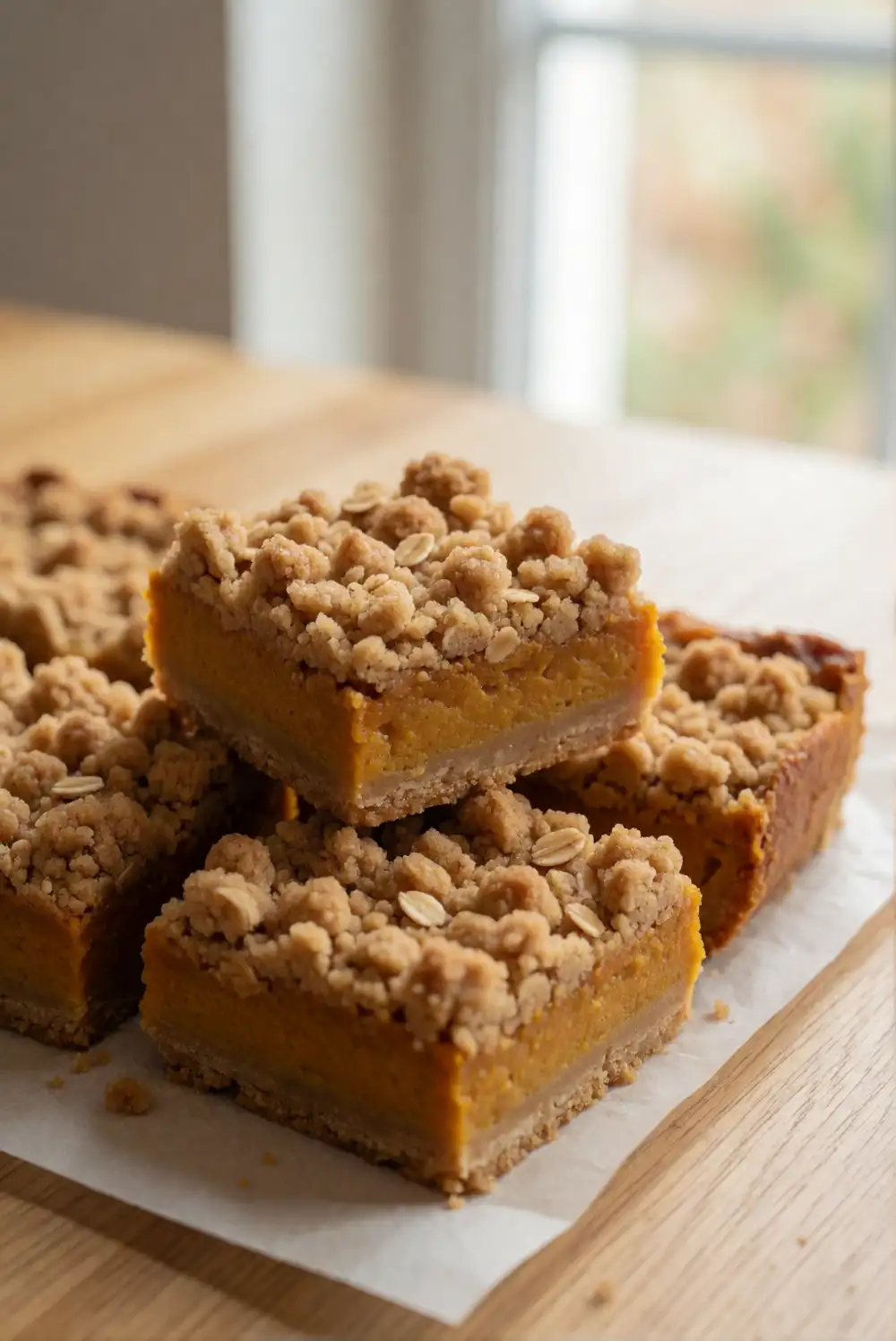 Spiced Pumpkin Crumble Bars