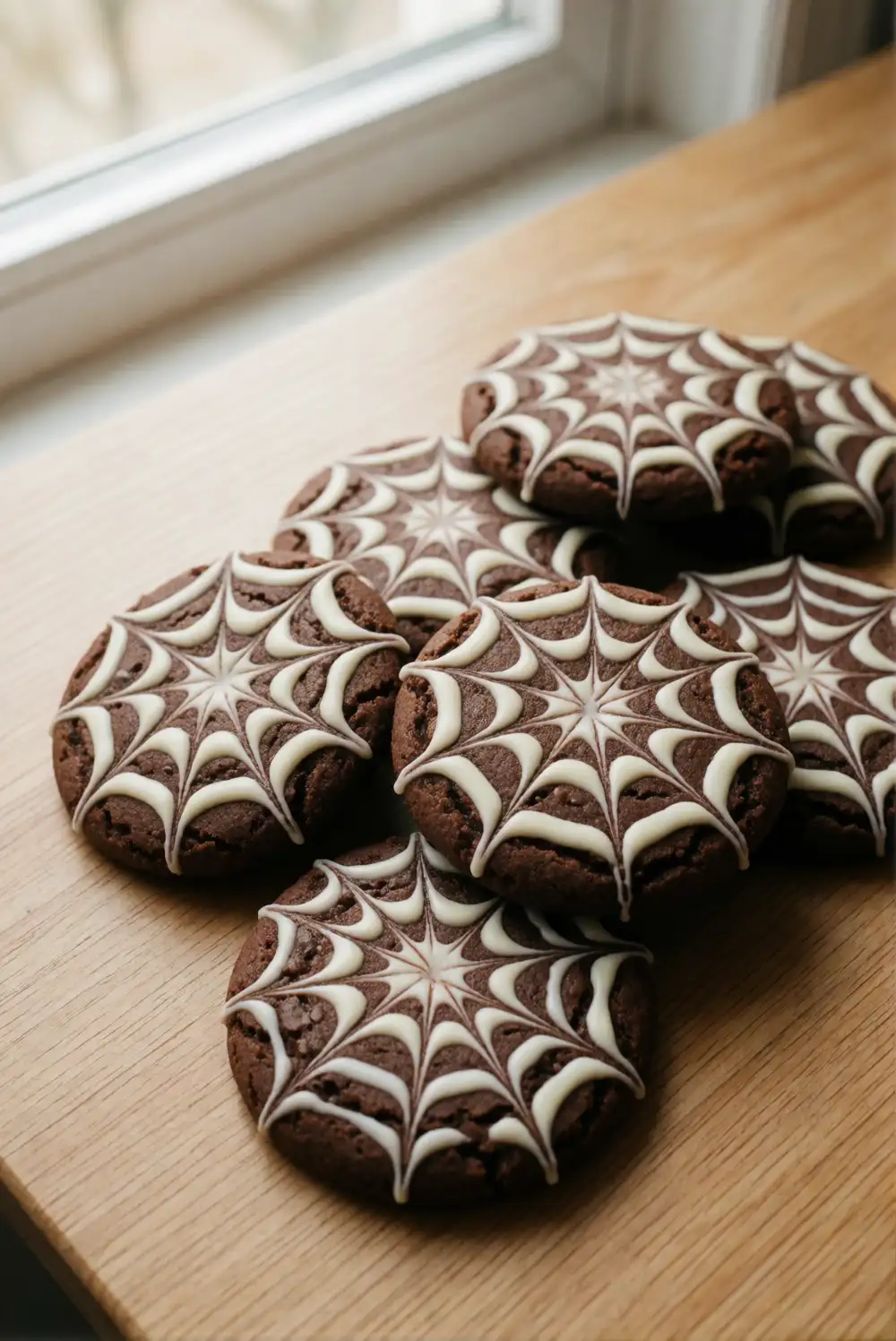 Spider Web Chocolate Cookies