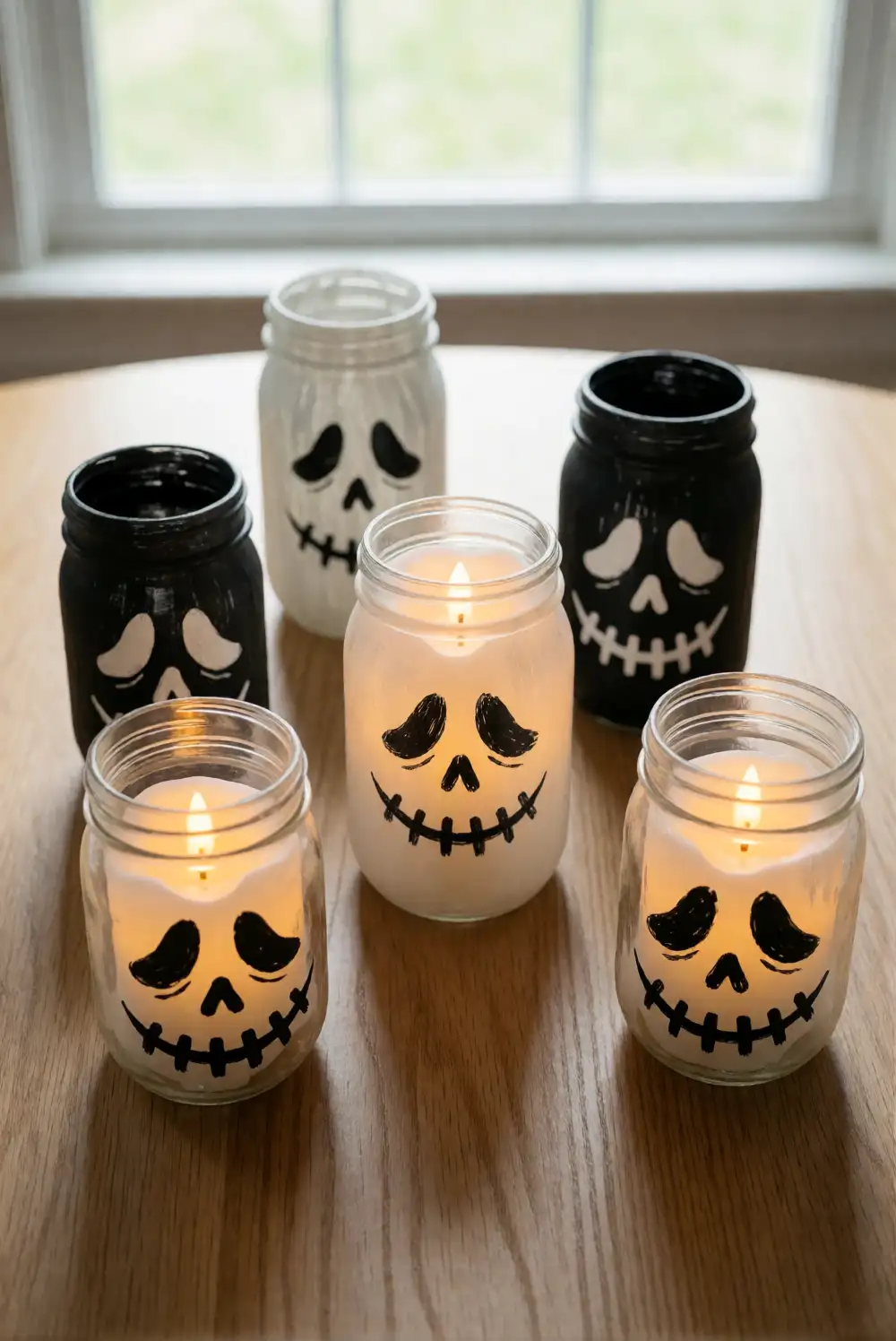 Spooky Mason Jar Lanterns