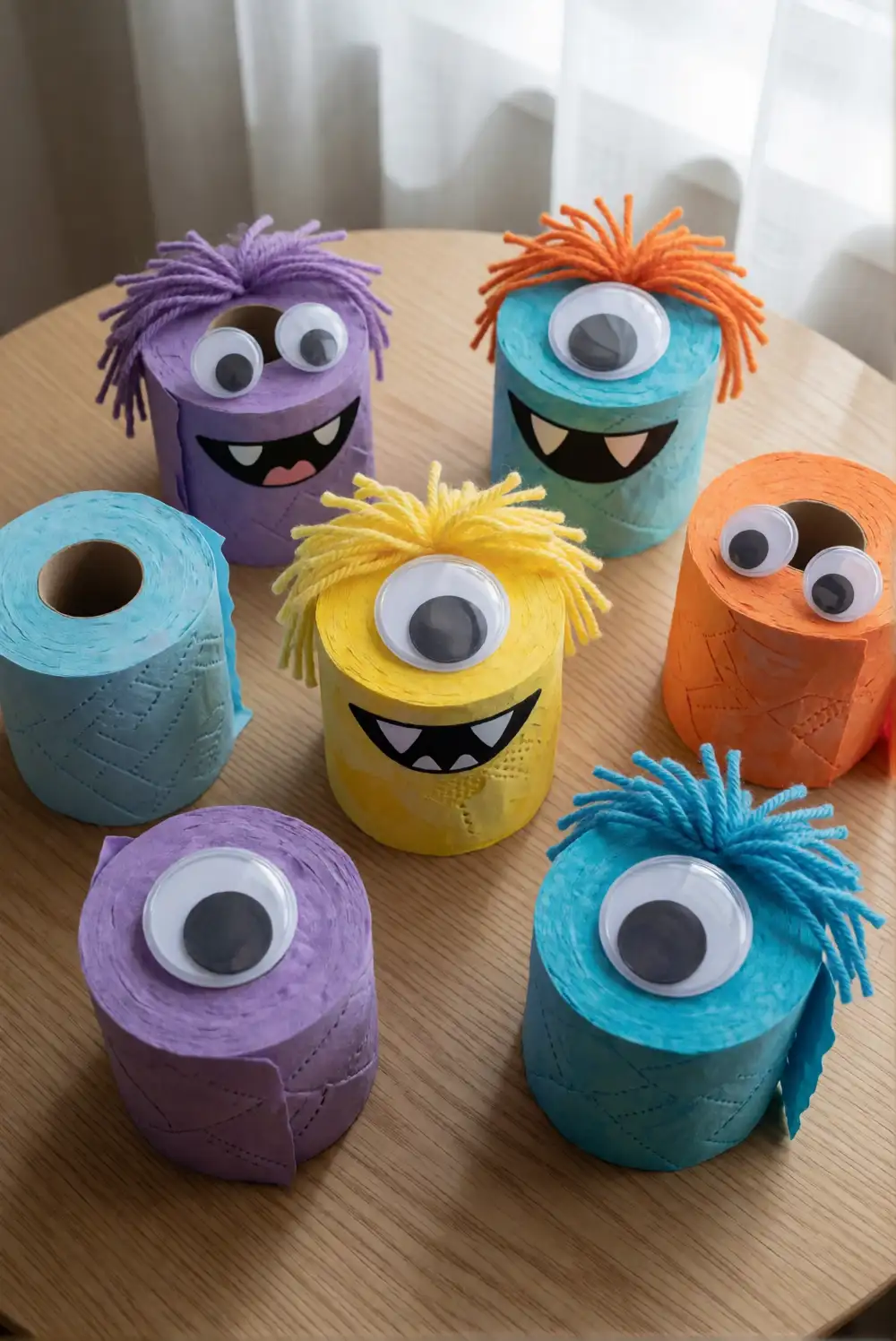 Spooky Toilet Paper Roll Monsters
