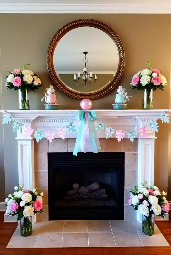 Spring-Inspired Mantel Decor