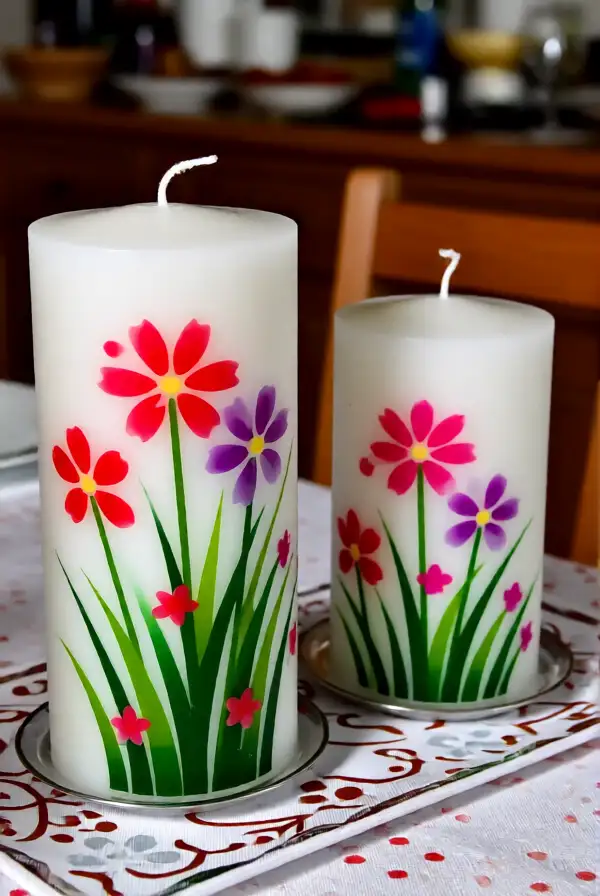 Spring-Themed Candles