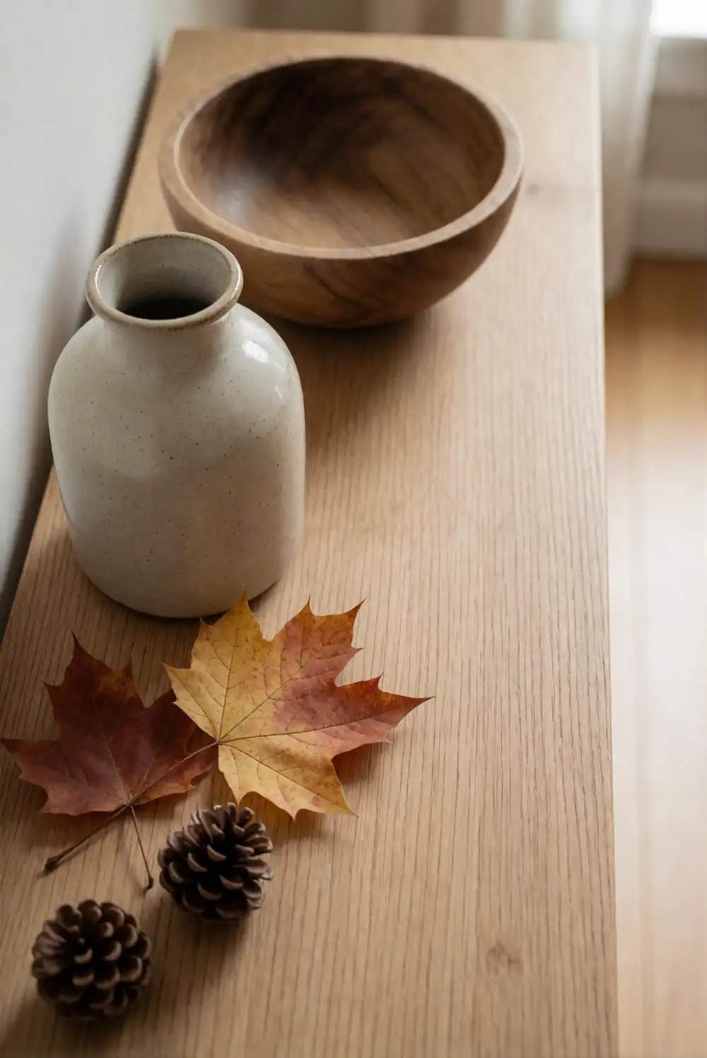 Style a Narrow Shelf with Autumn Nature Finds