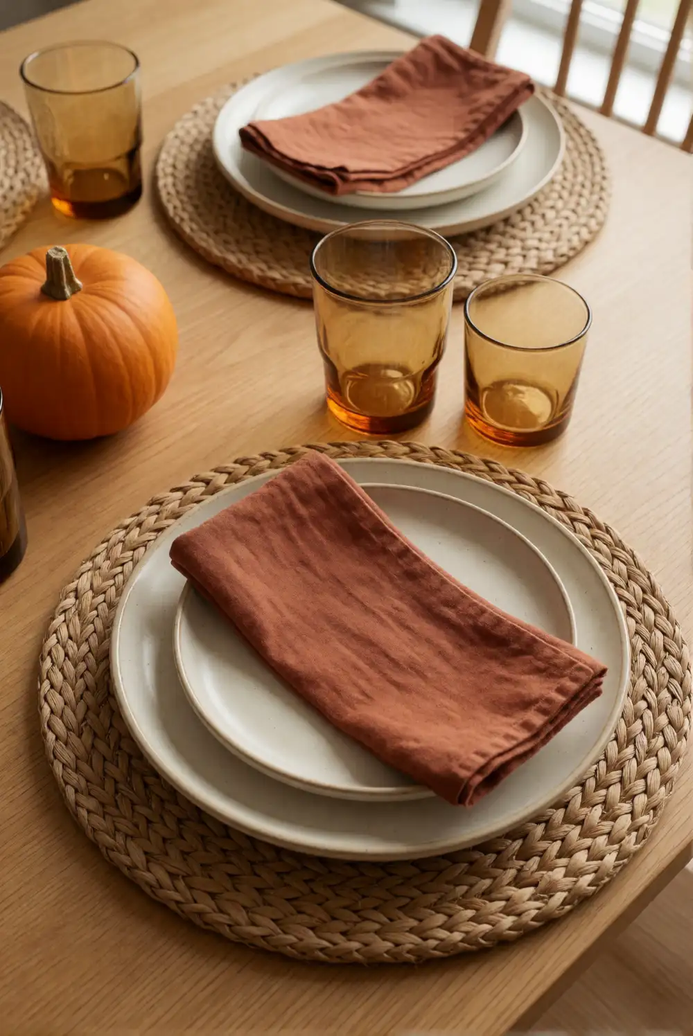 Style a Pumpkin Spice Fall Table Setting