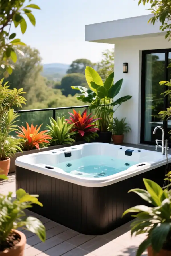 Stylish Jacuzzis with Natural Elements