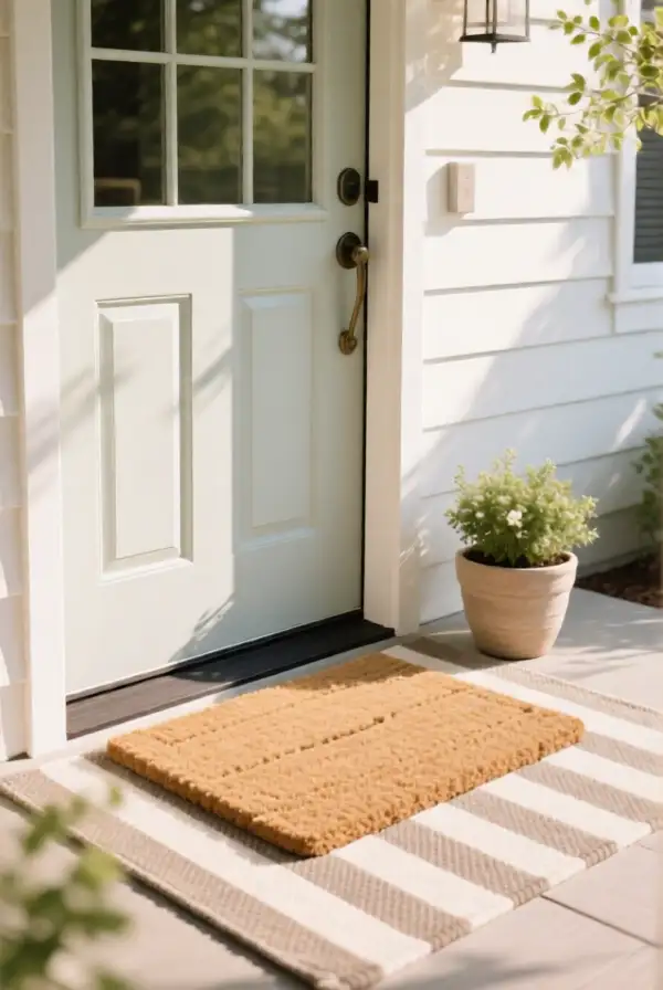 Swap in a Light, Seasonal Doormat