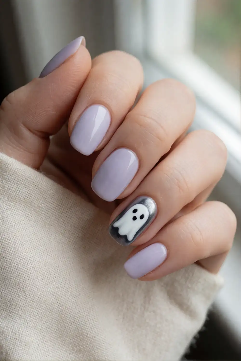 Sweet Chrome Ghost Nails