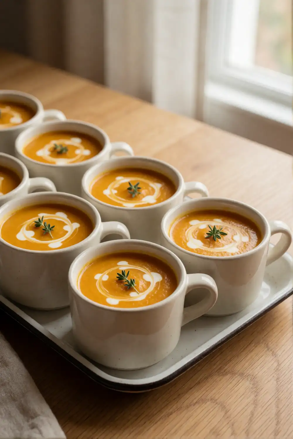 Sweet Potato Soup in Mini Cups